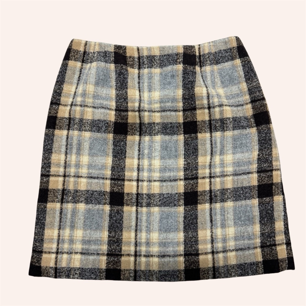 Vintage Talbots Plaid Wool Pencil Skirt Sz 12 Old Money Heritage Academia Preppy